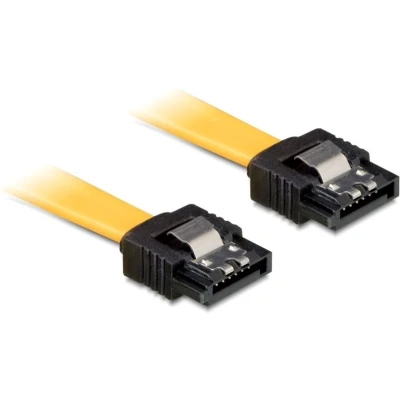 Afbeelding van SATA datakabel plat SATA600 6 Gbit/s / geel 0,50 meter