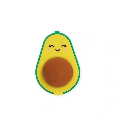 Afbeelding van Legami Puntenslijper met gum, lege houder, zacht en schoon gummen, 4 x 5,7 cm, avocado motief