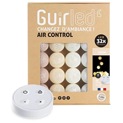 Afbeelding van GuirLED Lichtsnoer met ballen van katoen, led, USB, draadloze afstandsbediening, nachtlampje voor baby&#039;s, 2 uur netadapter A inbegrepen 4 intensiteiten 32 3,2 m katoen