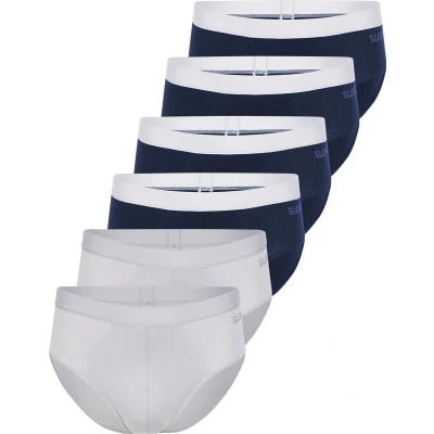 Afbeelding van Sloggi 6ER PACK GO ABC 2 0 Slip Navy platinum, Heren, Maat: Large, platinum