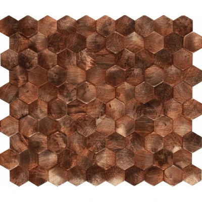 Afbeelding van Mozaiek Tegels Dune Corten Hexagon 26x30.2 cm Bruin