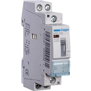 Afbeelding van Hager magneetschakelaar ac erd 2no 16 1 400v 5 3 kw u spoel 24v 50hz 60hz erd216