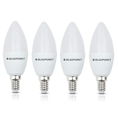 Afbeelding van Blaupunkt LED E14 lamp kaars daglichtverlichting 7 W vervanging voor 50 gloeilamp natuurlijk wit 4000 K 680 lumen energie en kostenbesparend licht lampen 4 stuks