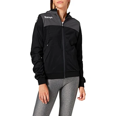 Afbeelding van Kempa Emotion 2.0 Jas met Capuchon Zwart Antraciet Maat 3XL