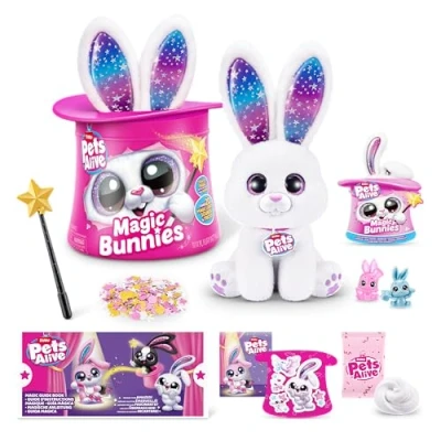 Afbeelding van Pets Alive ZURU Magic Bunnies Interactieve Verrassing Elektronisch Magische Knuffel (White Bunny)