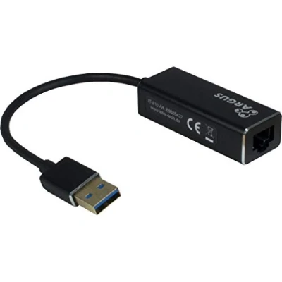 Afbeelding van Inter Tech ARGUS IT 810 USB 3.0 RJ 45 Zwart kabeladapter/verloopstukje