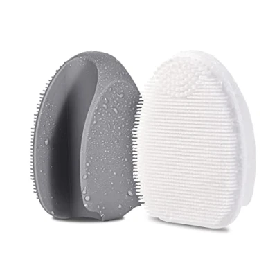 Afbeelding van HieerBus Siliconen gezichtsschrobber, handmatige exfoliërende borstel, handheld gezichtsreinigingsborstel voor vrouwen mannen en mee eters verwijderen poriereiniging masseren gevoelige, delicate,