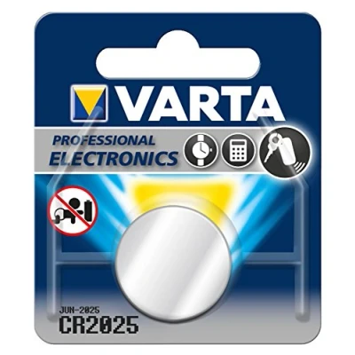 Afbeelding van VARTA 13501025 batterij Electronics lithium knoopcel CR2025 met 3 volt, capaciteit 170 mAh, voor verschillende apparaten en consumentenbehoeften
