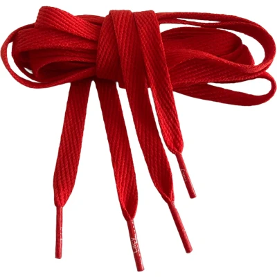 Afbeelding van Lacy Schoenveter Rood Plat 130 cm Lang x 10 mm Breed