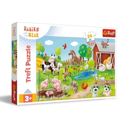 Afbeelding van Trefl Maxi Puzzle 24 Teile Babies &amp; Bear (24 onderdelen)