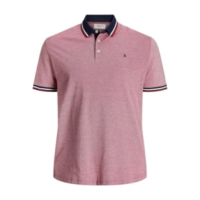 Afbeelding van Jack &amp; Jones Epaulos Poloshirt Rio red, Heren, Maat: 7XL, red