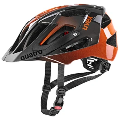 Afbeelding van uvex quatro veilige MTB helm voor dames en heren individueel passysteem verstelbare afscherming titan orange 52 57 cm