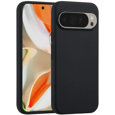 Afbeelding van Google Pixel 10 Pro XL Hoesje Siliconen en TPU (zacht) Accezz Softcase/Backcover Zwart Telefoonhoesje