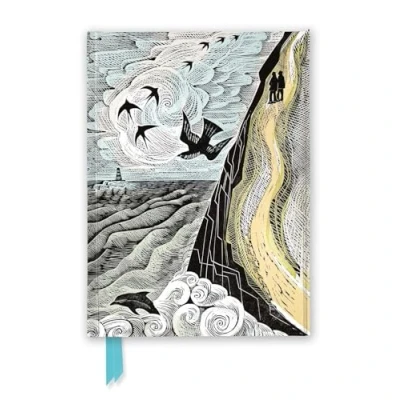Afbeelding van Angela Harding: Cornish Path (Foiled Journal): Unser hochwertiges, liniertes Blankbook mit festem, künstlerisch geprägtem Einband und Magnetverschluss