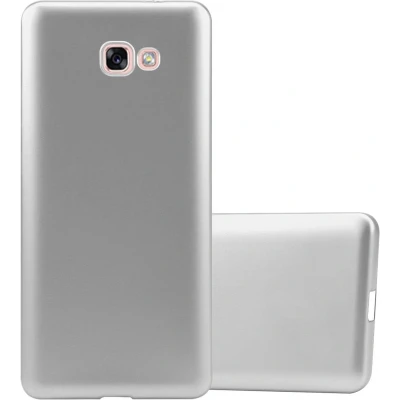 Afbeelding van Cadorabo Hoesje geschikt voor Samsung Galaxy A7 2017 in METALLIC ZILVER Beschermhoes gemaakt van flexibel TPU silicone Case Cover