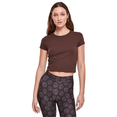 Afbeelding van Urban Classics Tshirt basic, Dames, Maat: XS, Brown