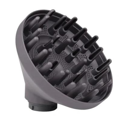 Afbeelding van Diffuseropzetstuk voor Dyson Airwrap lange tang diffuser air wrap accessoires haardroger, krullend en golvend haar, transformerende krultang donkergrijs zwart