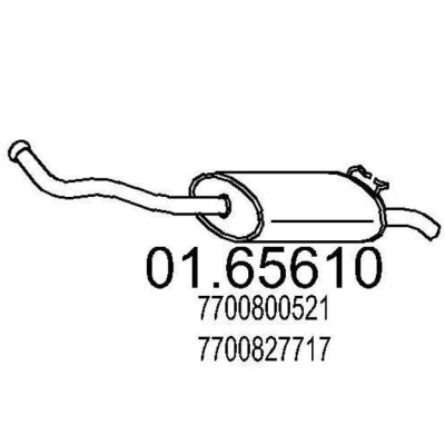 Afbeelding van MTS 01.65610 Einddemper 1310mm