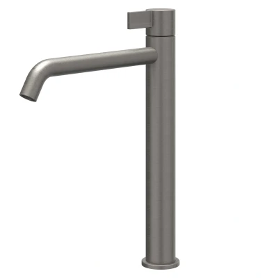 Afbeelding van IVY Pact wastafelkraan verhoogd L model Geborsteld Metal Black PVD