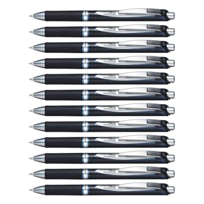 Afbeelding van Pentel BLP77 CX EnerGel Xm Document met Drukmechanisme Waterdicht, 12 Stuk, Blauw