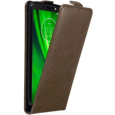 Afbeelding van Cadorabo Hoesje geschikt voor Motorola MOTO E5 / G6 PLAY in KOFFIE BRUIN Beschermhoes flip design Case Cover met magnetische sluiting