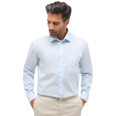 Afbeelding van ETERNA Comfort Fit Overhemd lichtblauw, Effen