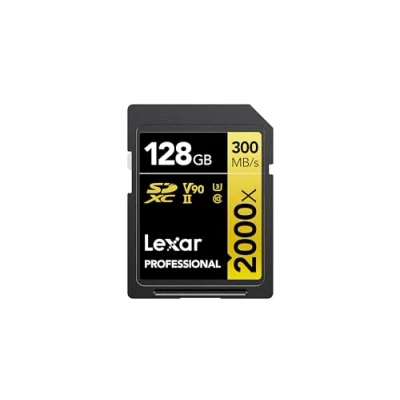 Afbeelding van LEXAR PROFESSIONAL 2000X SDXC 128GB UHS II U3 V90 SD Kaart