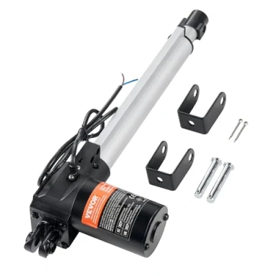 Afbeelding van VEVOR 6000N lineaire actuator, DC 12 V, aandrijving, IP44, elektrische motor, 250 mm, heflengte, geluidsniveau ≤ 50 dB, deuropener, 5 mm/s, rijsnelheid,