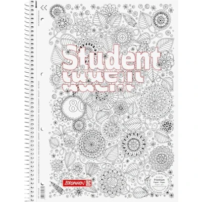 Afbeelding van Brunnen 1067427 notitieblok/collegeblok Student Zenart (A4, geruit liniatuur 28, 90 g/m2, 80 vellen)