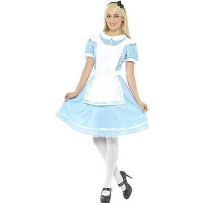 Afbeelding van Smiffy&#039;s Alice In Wonderland Kostuum Wonderlijk Fraaie Vrouw Blauw XL Carnavalskleding Verkleedkleding
