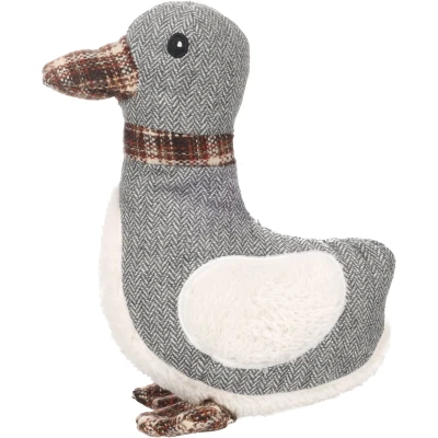 Afbeelding van Flamingo Britta Hondenspeelgoed, eend, grijs, 9 x 17,5 21 cm, met pieper