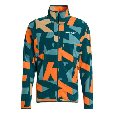 Afbeelding van adidas Terrex Multi Printed Fleece Ritsjack Heren Groen S