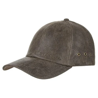 Afbeelding van Stetson baseball cap leer bruin