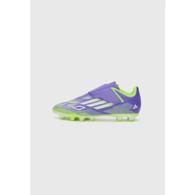 Afbeelding van adidas Performance F50 CLUB Unisex Voetbalschoenen met kunststof noppen voor kinderen, Maat: 38, Purple rush/white/lucid lemon Schoenen