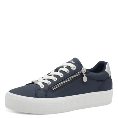 Afbeelding van s.Oliver Low 5 23600 42 sneakers voor dames, marineblauw, 38 EU, Donkerblauw, EU