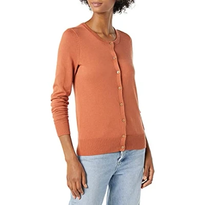 Afbeelding van Amazon Essentials Women&#039;s Lichtgewicht vest met ronde hals (verkrijgbaar in grote maten), Karamel, XL