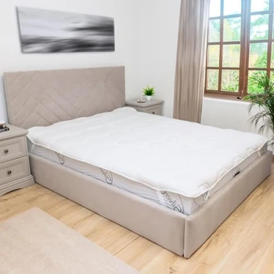 Afbeelding van Matrasbeschermer 200x220 Matrassentopper Onderbed Matrasbescherming Bed Matrastopper Antihuisstofmijt Matrasonderlegger Bedbeschermer 200 x 220 cm