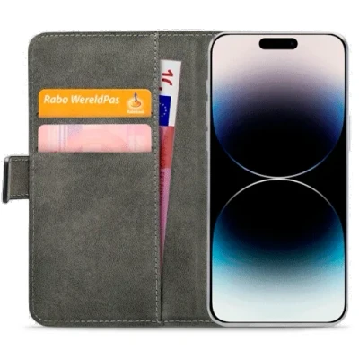 Afbeelding van Mobilize Classic Gelly Wallet Book Case Apple iPhone 14 Pro Max Black