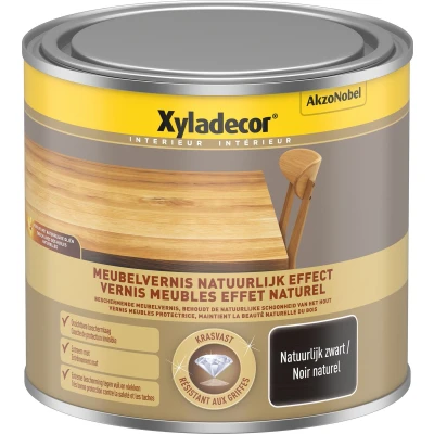 Afbeelding van Xyladecor Meubelvernis Natuurlijk Effect Zwart 0.5L