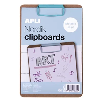 Afbeelding van APLI 18605 Klembord Hout A5 Clip Blauw Nordik Collection