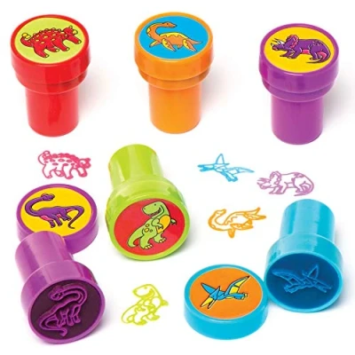 Afbeelding van Baker Ross AV293 zelfkleurende dinosaurus stempel voor kunsthandwerk nieuw speelgoed kinderen, perfecte party, kous of prijs zakvulling, 20mm, meerkleurig
