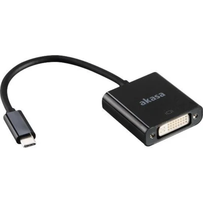 Afbeelding van Akasa AK CBCA09 15BK USB DVI D Zwart kabeladapter/verloopstukje