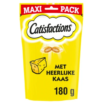 Afbeelding van Catisfactions Kattensnoepjes Maxi Pack Kattensnack Kaas 180 g