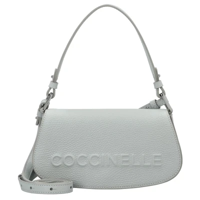 Afbeelding van COCCINELLE Leren handtas schoudertas Myrtha Maxi Log Mini Crossbody Bag Snow Lichtblauw