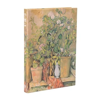 Afbeelding van Cezanne’s Terracotta Pots and Flowers Midi Lined Hardback Journal (Elastic Band Closure)