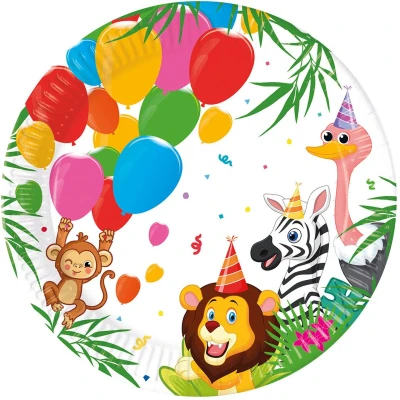 Afbeelding van Globos Papieren Bordjes FSC Ballonnen, 8st.