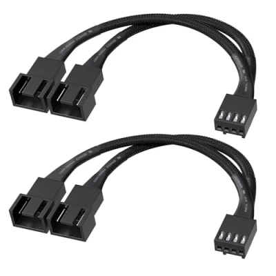 Afbeelding van Cable Matters (2 pack) PWM 2 ventilatorsplitterkabel 10 cm Stuks
