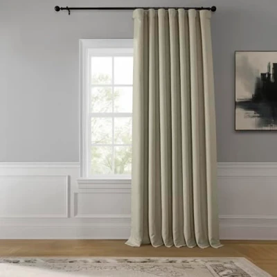 Afbeelding van HPD Half Price Drapes Extra breed linnen kamer verduistering gordijn (1 paneel) 100 X 108, BOCH LN1857 108 DW, havermout