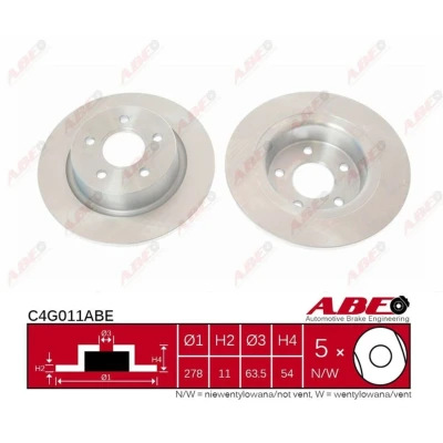 Afbeelding van ABE Remschijven C4G011ABE
