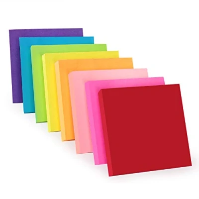 Afbeelding van ZCZN 8 verschillende kleuren plaknotities, 76 x mm, 100 vellen/pad zelfklevende notities, pads